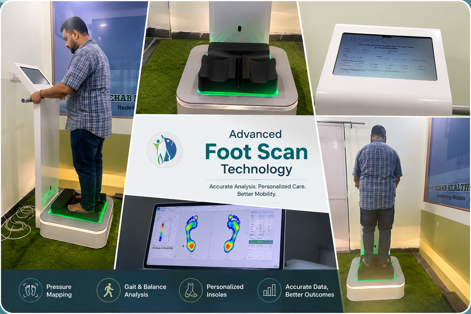 Computerized foot pressure scan for diabetic foot care
